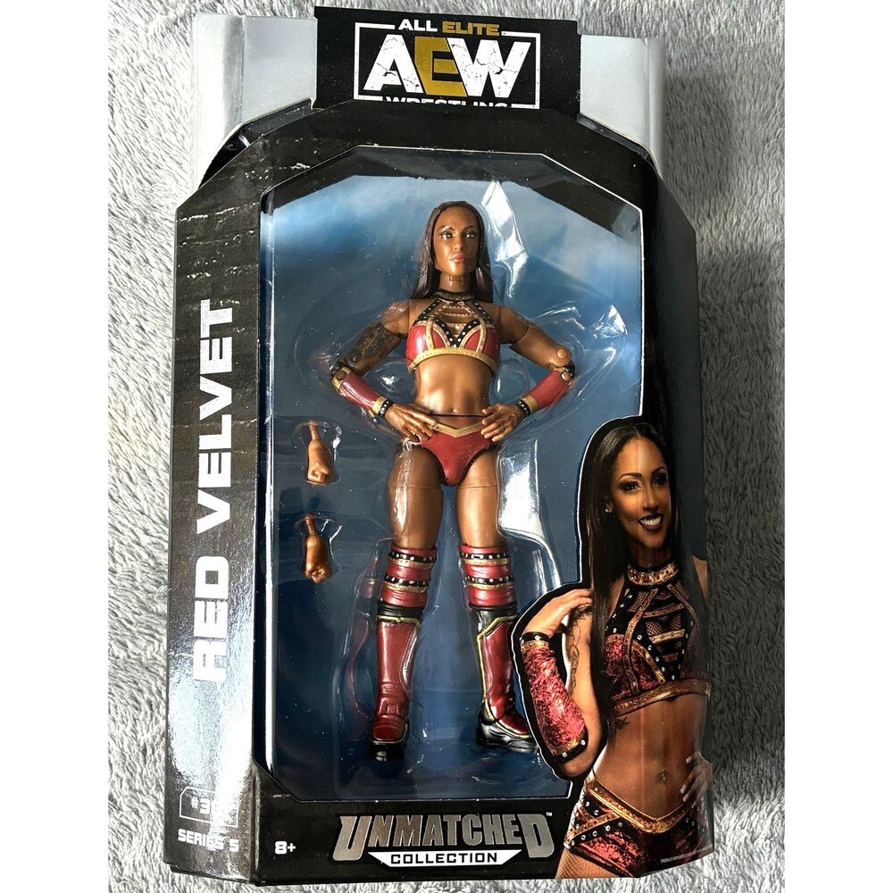 AEW Unmatched Red Velvet Series 5 #38 Wrestling Figure NIB Box Wear
